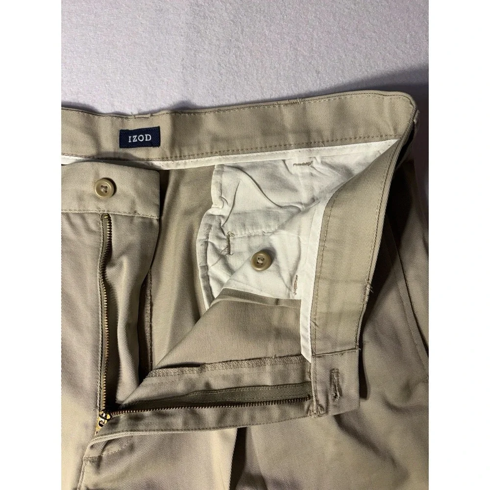 Izod Beige/tan/khaki Pleated dress pants 36x32